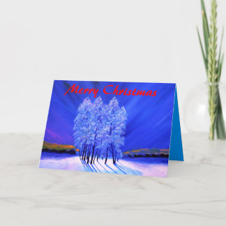 Northern Lights Christmas Holiday Card