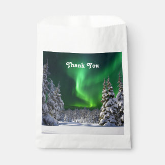 Northern lights during winter favour bag