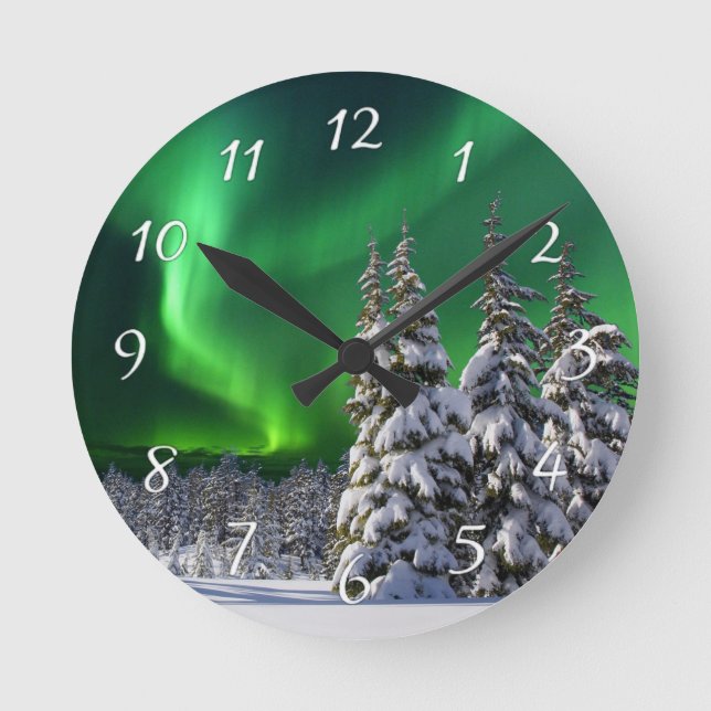 Northern lights during winter   round clock (Front)