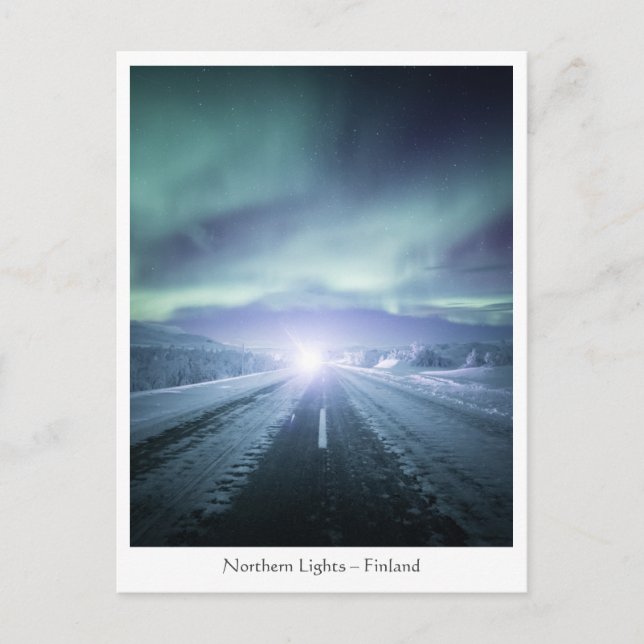 Northern Lights Finland Postcard (Front)