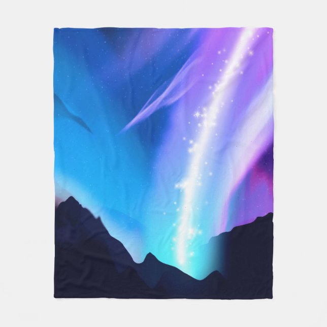 Northern Lights Fleece Blanket (Front)