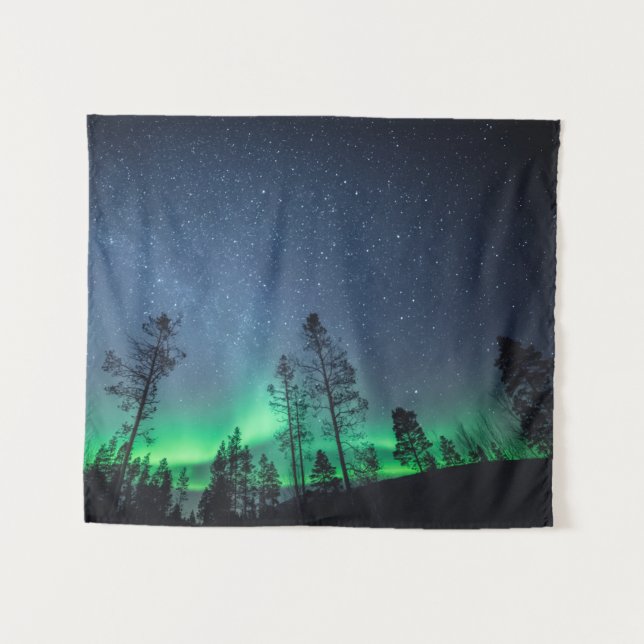 Northern Lights Forest Tapestry (Front (Horizontal))
