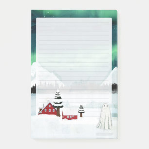 Northern Lights - Ghost Lined Writing Post-it Notes