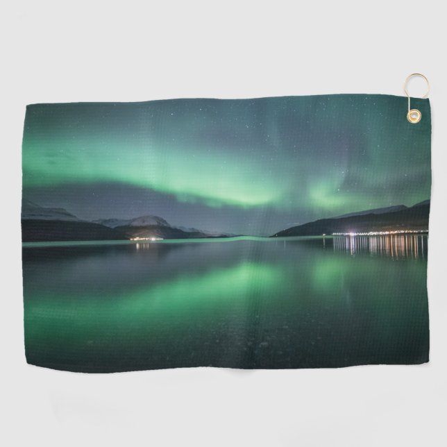 Northern Lights Golf Towel (Horizontal)