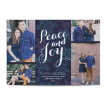 Northern Lights Holiday Photo Card<br><div class="desc">Navy Snowflake holiday design by Shelby Allison.</div>