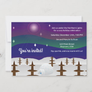 Northern Lights Igloo  Invitation