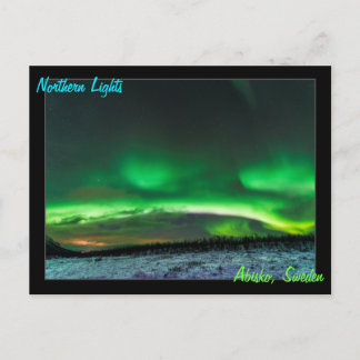 Northern Lights in Abisko Sweden Postcard