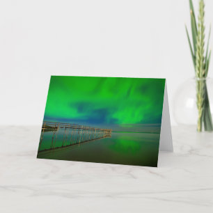 Northern Lights   Lake Winnipeg Canada, Manitoba Card