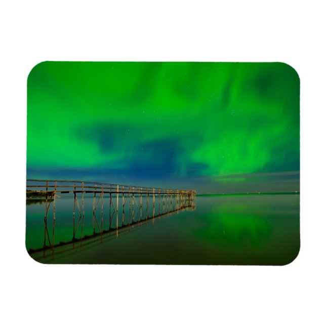 Northern Lights | Lake Winnipeg Canada, Manitoba Magnet (Horizontal)