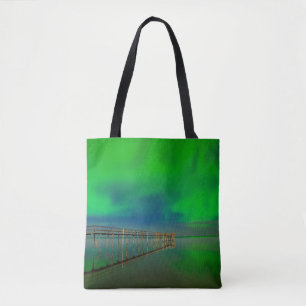 Northern Lights   Lake Winnipeg Canada, Manitoba Tote Bag