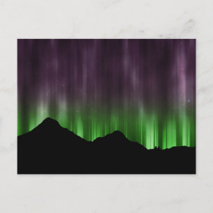 Northern Lights lines postcard