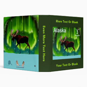 Northern Lights Moose - Alaska Postage Binder