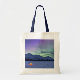 Northern Lights Moose Pass Kenai Peninsula Tote Bag