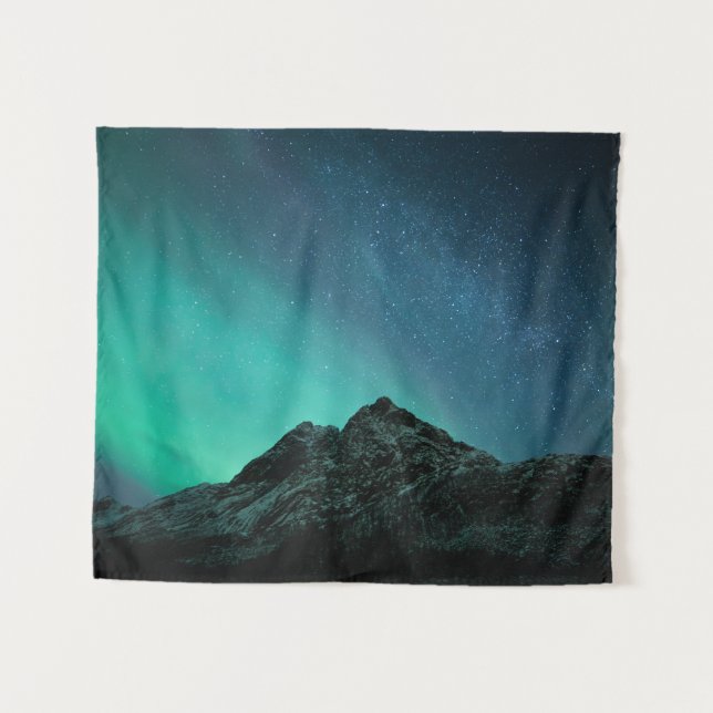 Northern Lights Mountain Tapestry (Front (Horizontal))