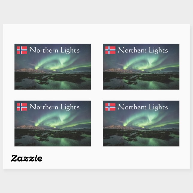 Northern Lights Nature Photo Sticker (Sheet)