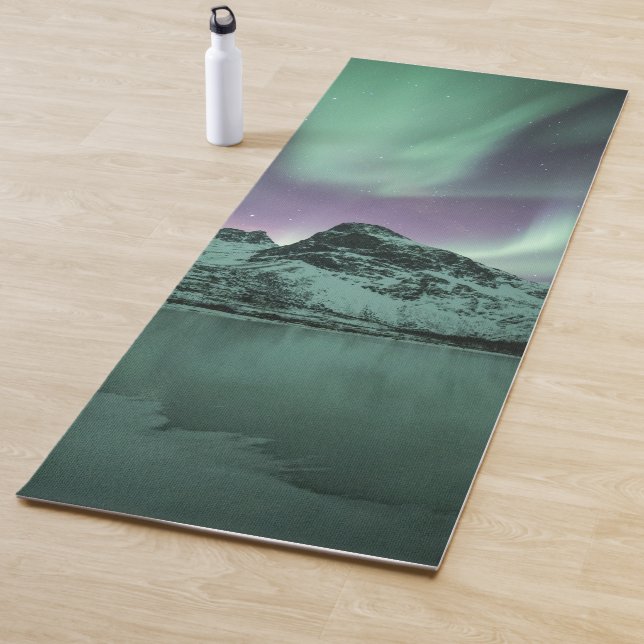 Northern Lights Nature Photo Yoga Mat (In Situ)