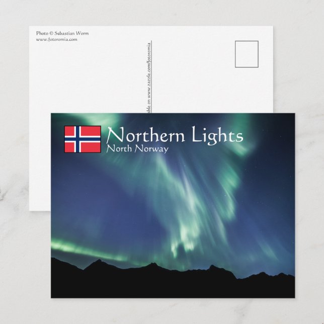 Northern Lights North Norway Carte postale (Devant / Derrière)