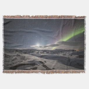 Northern Lights North Norway Throw Blanket