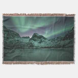 Northern Lights North Norway Throw Blanket