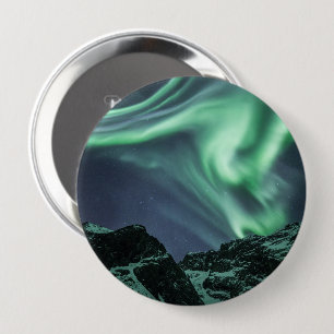 Northern Lights Norway 4 Inch Round Button