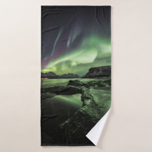 Northern Lights Norway Bath Towel