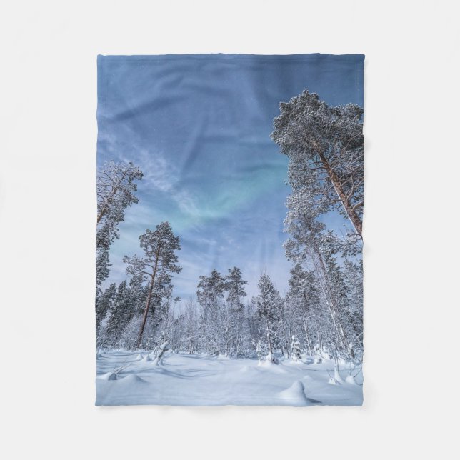 Northern Lights Norway Fleece Blanket (Front)