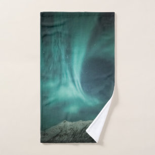 Northern Lights Norway Hand Towel