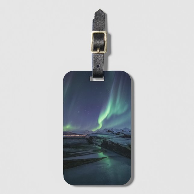 Northern Lights Norway Luggage Tag (Front Vertical)