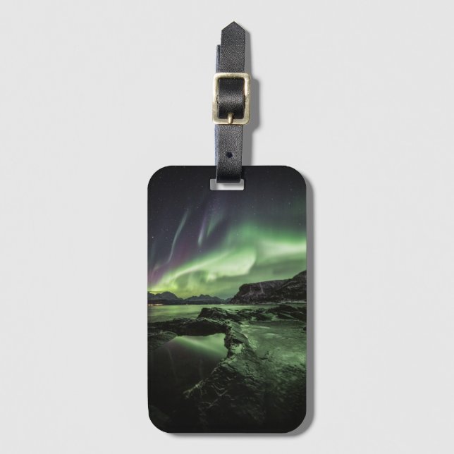 Northern Lights Norway Luggage Tag (Front Vertical)