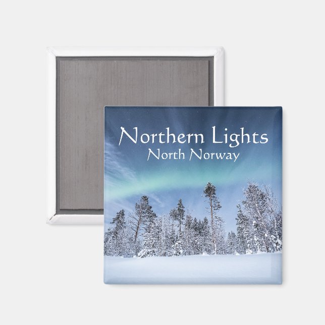 Northern Lights Norway Magnet (Front/Back)