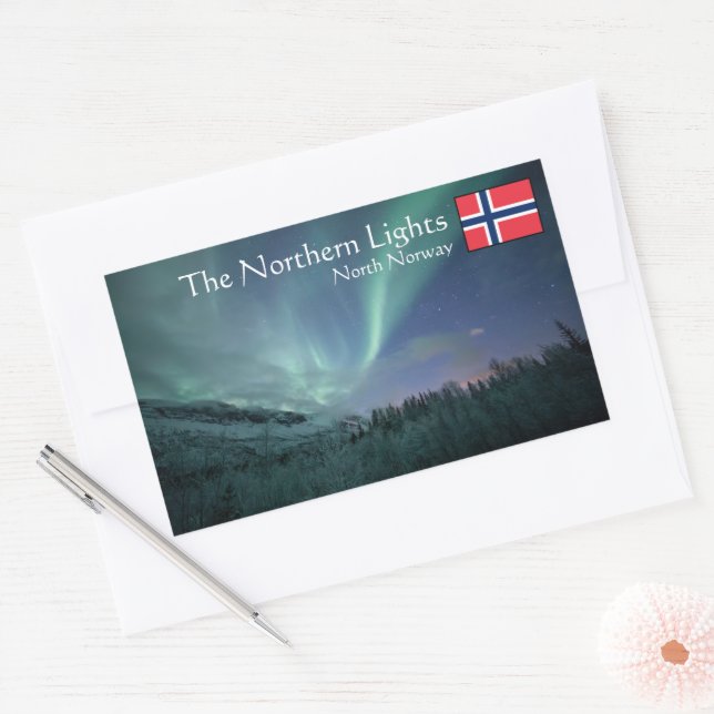 Northern Lights Norway Sticker (Envelope)