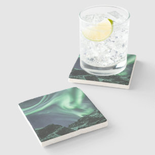 Northern Lights Norway Stone Coaster