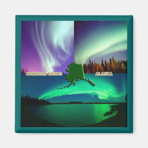 Northern Lights of Alaska Collage Magnet