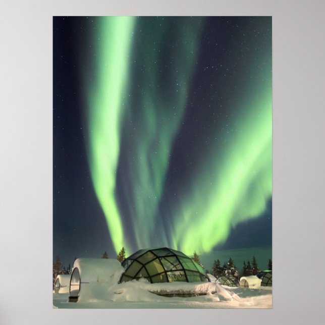 Northern Lights over Finland Poster (Front)
