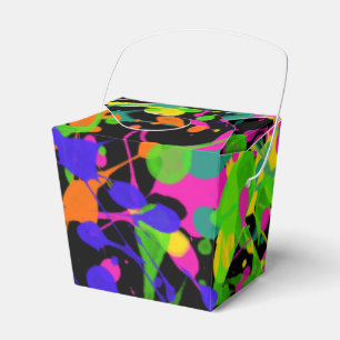 Northern Lights Paint Splatters Favor Box