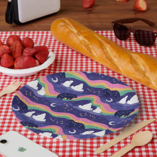 Northern Lights Paper Plates