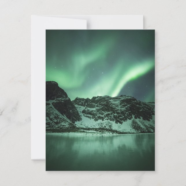 Northern Lights Photo Holiday Card (Front)