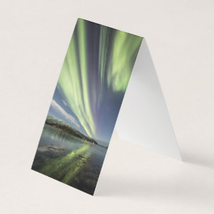 Northern Lights Reflection Nature Photo Card