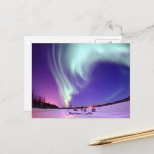 Northern Lights Shine in Alaskan Sky Postcard