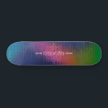 Northern Lights Skateboard<br><div class="desc">A colorful Northern Lights background is fronted by a calligraphic maple leaf design with interlaced vector outlines. It is captioned with Canada Since 1867 | Depuis 1867. Easily edited and personalized.</div>