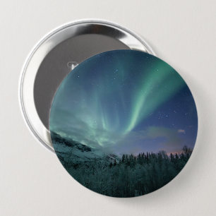 Northern Lights Sky 4 Inch Round Button