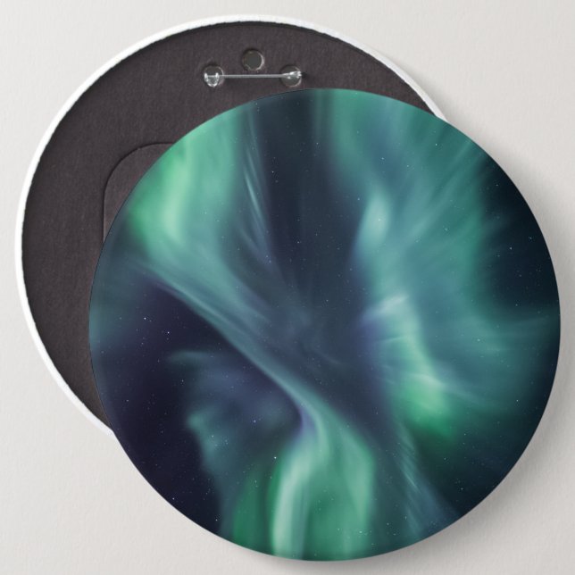 Northern Lights Sky 6 Inch Round Button (Front & Back)