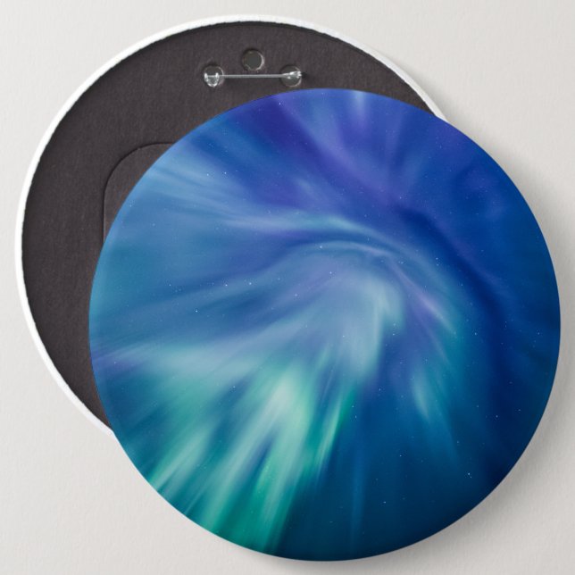 Northern Lights Sky 6 Inch Round Button (Front & Back)