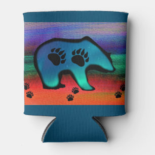 Northern Lights Spirit Bear Can Cooler