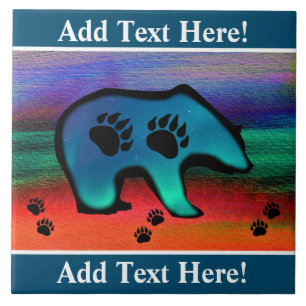 Northern Lights Spirit Bear Tile