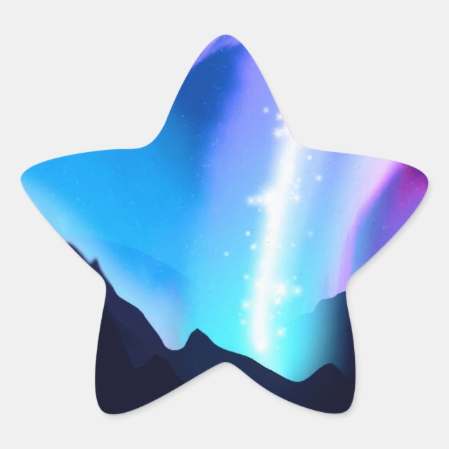 Northern Lights Star Sticker (Front)