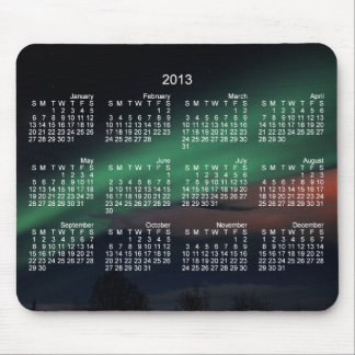 Northern Lights Starry Sky; 2013 Calendar Mouse Pad