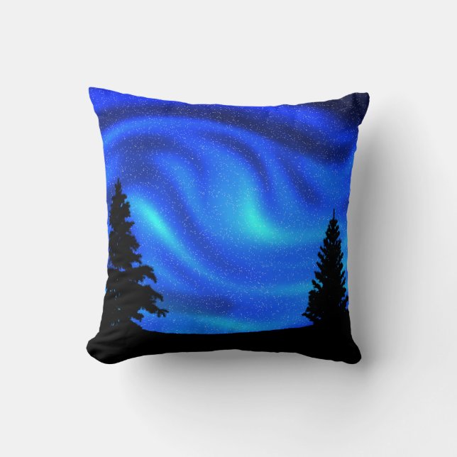 Northern Lights Throw Pillow (Front)