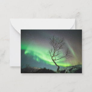 Northern Lights Tree Card