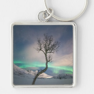 Northern Lights Tree Keychain